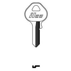 Kaba Ilco 1092-52 NP A05 | Cylinder Lock Key Blank, Brass, Nickel Plated, 5 Price Group, For Master