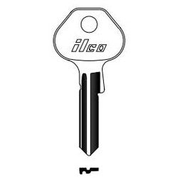 Kaba Ilco 1092-7000B NP A04 | Cylinder Lock Key Blank, Brass, Nickel Plated, 4 Price Group, For Master