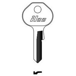Kaba Ilco 1092-900 NP A03 | Cylinder Lock Key Blank, Brass, Nickel Plated, 3 Price Group, For Master