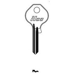 Kaba Ilco 1092C NP A03 | Cylinder Lock Key Blank, Brass, Nickel Plated, 3 Price Group, For Master