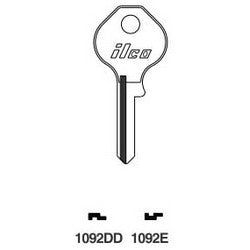 Kaba Ilco 1092DD NP A05 | Cylinder Lock Key Blank, Brass, Nickel Plated, 5 Price Group, For Master