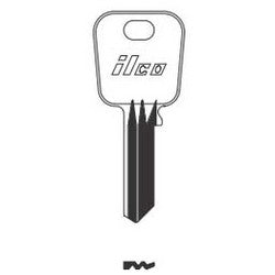 Kaba Ilco 1092F NP A04 | Cylinder Lock Key Blank, Brass, Nickel Plated, 4 Price Group, For Master