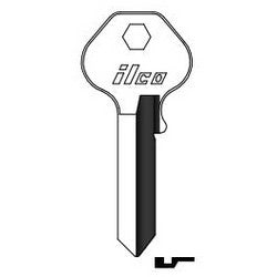 Kaba Ilco 1092J NP A06 | Cylinder Lock Key Blank, Brass, Nickel Plated, 6 Price Group, For Master