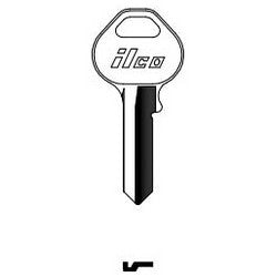 Kaba Ilco 1092NTG NP A04 | Cylinder Lock Key Blank, Brass, Nickel Plated, 4 Price Group, For Import