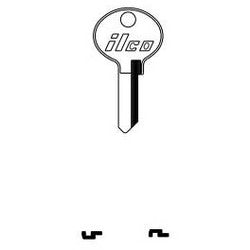 Kaba Ilco 1092VA NP A05 | Cylinder Lock Key Blank, Brass, Nickel Plated, 5 Price Group, For Master