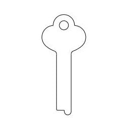 Kaba Ilco 1095H NS A53 | Safe Deposit Key Blank, 0.3" Width x 0.06" Thickness, Natural Nickel Silver, 12 Price Group, For Mosler