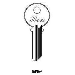 Kaba Ilco 1096 NP A06 | Cylinder Lock Key Blank, Brass, Nickel Plated, 6 Price Group, For Elgin