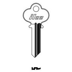 Kaba Ilco 1096C NP A06 | Cylinder Lock Key Blank, Brass, Nickel Plated, 6 Price Group, For Elgin