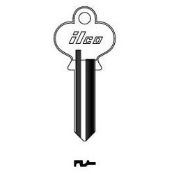 Kaba Ilco 1119 NP A04 | Cylinder Lock Key Blank, Brass, Nickel Plated, 4 Price Group, For Reading