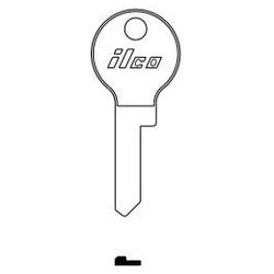Kaba Ilco 1125 NP A06 | Vehicle Key Blank, Brass, Nickel Plated, 6 Price Group, For Ford