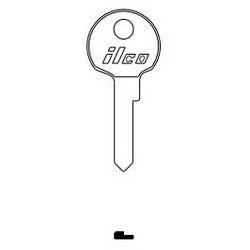 Kaba Ilco 1125G NP A15 | Vehicle Key Blank, Brass, Nickel Plated, 15 Price Group, For Ford