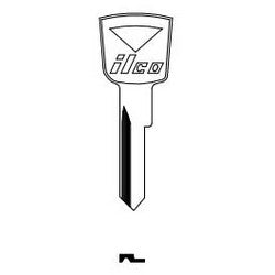 Kaba Ilco 1127DP NP A04 | Vehicle Key Blank, Primary, Brass, Nickel Plated, 4 Price Group, For Ford