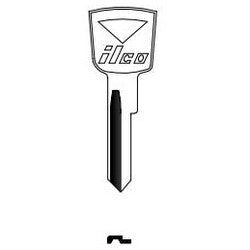 Kaba Ilco 1127DU NP A06 | Vehicle Key Blank, Primary, Brass, Nickel Plated, 6 Price Group, For Ford
