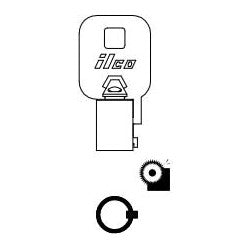 Kaba Ilco 1137B NP A07 | Cylinder Lock Key Blank, Brass, Nickel Plated, 7 Price Group, For Ace