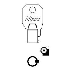 Kaba Ilco 1137S ST A04 | Cylinder Lock Key Blank, Steel, Nickel Plated, 4 Price Group, For Chicago