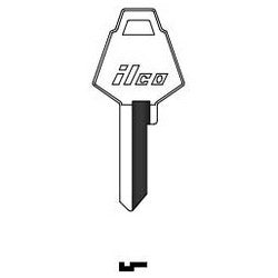 Kaba Ilco 1180S NP A02 | Cylinder Lock Key Blank, Brass, Nickel Plated, 2 Price Group, For XL Lock