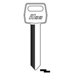 Kaba Ilco 1184FD NP A04 | Vehicle Key Blank, Double-Sided, Brass, Nickel Plated, 4 Price Group, For Ford, Mazda