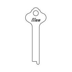 Kaba Ilco 1215A ST A02 | Key Blank, Flat, 0.25" Width x 0.04" Thickness, Steel, Nickel Plated, 2 Price Group, For Miscellaneous