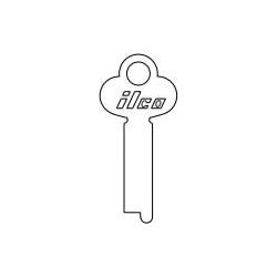 Kaba Ilco 1225PL ST A02 | Key Blank, 0.265" Width x 0.04" Thickness, Steel, Nickel Plated, 2 Price Group, For Yale