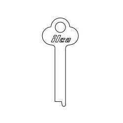 Kaba Ilco 1270B ST A07 | Key Blank, Flat, 0.255" Width x 0.05" Thickness, Steel, Nickel Plated, 7 Price Group, For Miscellaneous