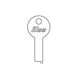 Kaba Ilco 1270D ST A01 | Key Blank, 0.265" Width x 0.05" Thickness, Steel, Nickel Plated, 1 Price Group, For Eagle