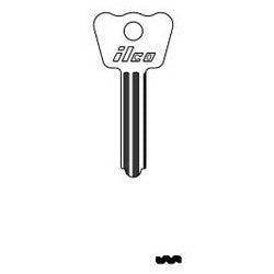 Kaba Ilco 1286BR ST A08 | Key Blank, Steel, Nickel Plated, 8 Price Group, For Master