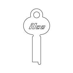 Kaba Ilco 1303 ST A02 | Key Blank, Flat, 0.3" Width x 0.06" Thickness, Steel, Nickel Plated, 2 Price Group, For Miscellaneous