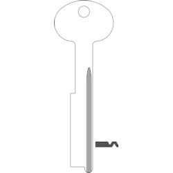 Kaba Ilco 1390G NS A55 | Key Blank – Sargent & Greenleaf, .080" Thick x .380" Wide