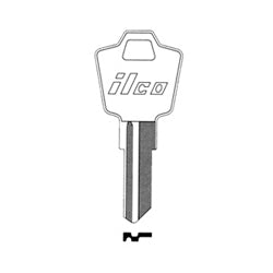 Kaba Ilco 1502 NP A07 | Cylinder Lock Key Blank, Brass, Nickel Plated, 7 Price Group, For ESP
