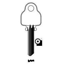 Kaba Ilco 1543 NS A31 | Cylinder Lock Key Blank, Look-Alike, 5-Pin, Natural Nickel Silver, 6 Price Group, For Medeco
