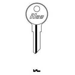 Kaba Ilco 1557 NP A08 | Vehicle Key Blank, Brass, Nickel Plated, 8 Price Group, For Titan Tool Box