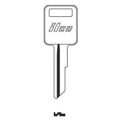 Kaba Ilco 1584 NP A08 | Vehicle Key Blank, Brass, Nickel Plated, 8 Price Group, For Ford International Freightliner