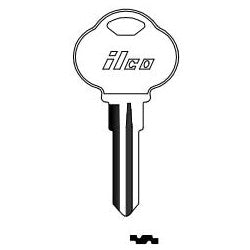 Kaba Ilco 1589J NP A04 | Vehicle Key Blank, Brass, Nickel Plated, 4 Price Group, For The Club