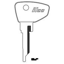 Kaba Ilco 1607 NP A04 | Cylinder Lock Key Blank, Brass, Nickel Plated, 4 Price Group, For Trimark