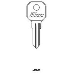 Kaba Ilco 1611 NP A08 | Vehicle Key Blank, Brass, Nickel Plated, 8 Price Group, For Gas Cap Lock