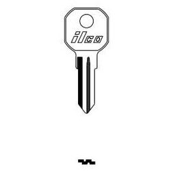 Kaba Ilco 1611R NP A07 | Vehicle Key Blank, Brass, Nickel Plated, 7 Price Group, For Gas Cap Lock