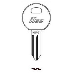 Kaba Ilco 1621 NP A04 | Cylinder Lock Key Blank, Brass, Nickel Plated, 4 Price Group, For Trimark