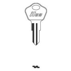 Kaba Ilco 1626 NP A01 | Cylinder Lock Key Blank, Brass, Nickel Plated, 1 Price Group, For Sentry Safes