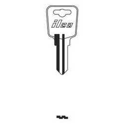 Kaba Ilco 1637 NS A28 | Cylinder Lock Key Blank, Brass, Nickel Plated, 2 Price Group, For Sentry Safes