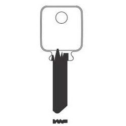 Kaba Ilco 1638 NP A12 | Cylinder Lock Key Blank, 5-Pin, Look-Alike, Brass, Nickel Plated, 12 Price Group, For Medeco