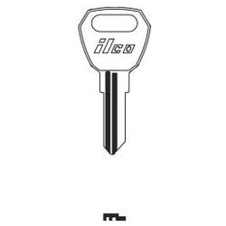 Kaba Ilco 1645R NP A03 | Cylinder Lock Key Blank, Brass, Nickel Plated, 3 Price Group, For Fulton Hitch