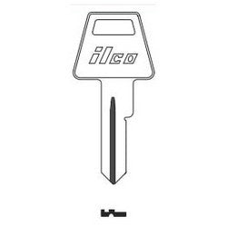 Kaba Ilco 1653 NP A03 | Cylinder Lock Key Blank, Brass, Nickel Plated, 3 Price Group, For American Lock