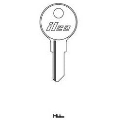 Kaba Ilco 1654 NP A05 | Cylinder Lock Key Blank, Brass, Nickel Plated, 5 Price Group, For Kimball