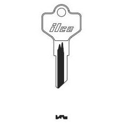 Kaba Ilco 1656 NP A03 | Vehicle Key Blank, Brass, Nickel Plated, 3 Price Group, For Kenworth