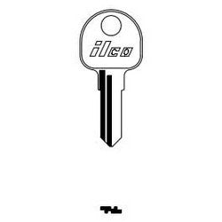 Kaba Ilco 1670 NP A04 | Key Blank, Brass, Nickel Plated, 4 Price Group, For Hafele