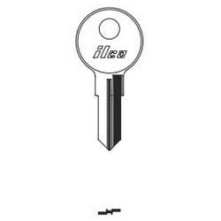 Kaba Ilco 1676 NP A04 | Key Blank, Double-Sided, Brass, Nickel Plated, 4 Price Group, For Bauer