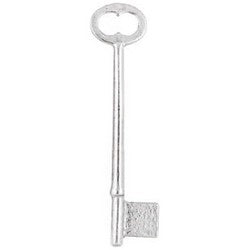 Kaba Ilco 17B MI A22 | Bit Key, 0.19" Post, 0.09" Neck, 0.5" Width x 0.5" Height x 0.08" Thickness Bit, Malleable Iron, Nickel Plated, 22 Price Group