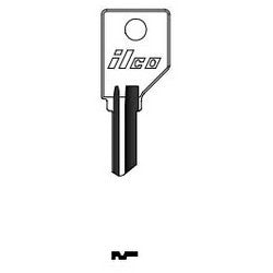 Kaba Ilco 1866-10 NP A06 | Cylinder Lock Key Blank, Brass, Nickel Plated, 6 Price Group, For Pundra