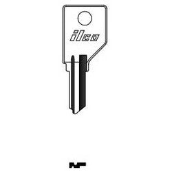 Kaba Ilco 1866-13 NP A10 | Cylinder Lock Key Blank, Brass, Nickel Plated, 10 Price Group, For Pundra