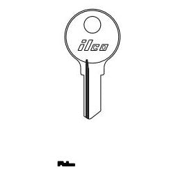 Kaba Ilco 1866-4 NP A14 | Cylinder Lock Key Blank, Brass, Nickel Plated, 14 Price Group, For Pundra
